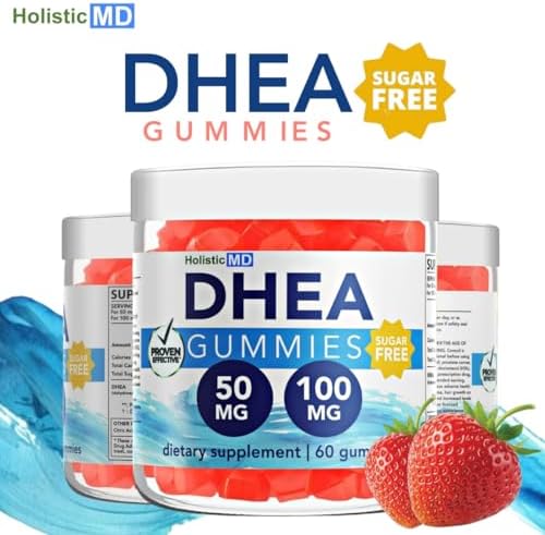 Suplemento Holistic MD DHEA 100mg para Mujeres y Hombres | Gomas Veganas de Fresa Sin Azúcar | Alta Absorción | 60 Días de Suministro - imagen 4