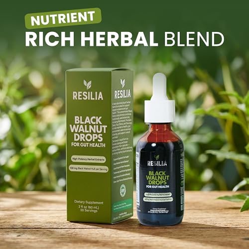 Resilia Gotas Líquidas de Limpieza Herbal – Extracto de Nogal Negro y Ajenjo con Semilla de Calabaza, Ajo y Cúrcuma – Tintura Sin Alcohol para - imagen 5