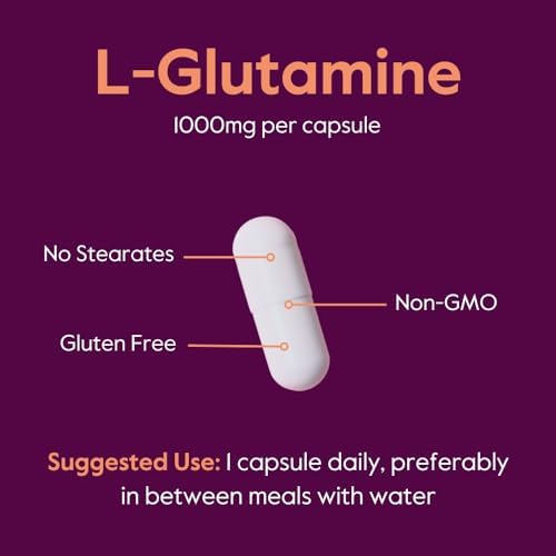 BESTVITE L-Glutamina 1000mg por Cápsula (240 Cápsulas) - Suplemento Puro, Sin Rellenos, Sin Gluten, No GMO, Máxima Potencia - imagen 7