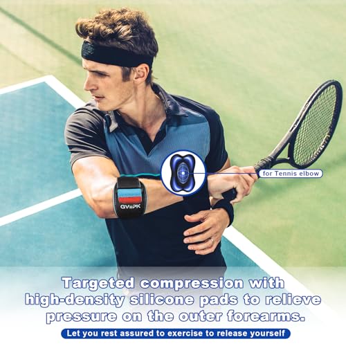 Faja Ajustable para Codo de Tenista Gviipk, Soporte para Tendinitis y Dolor en el Antebrazo, con Diseño de Advertencia de Presión y Almohadilla de - imagen 3
