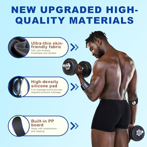 Faja Ajustable para Codo de Tenista Gviipk, Soporte para Tendinitis y Dolor en el Antebrazo, con Diseño de Advertencia de Presión y Almohadilla de - imagen 6
