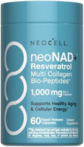 Suplemento NeoCell NAD+ Resveratrol con Multi Colágeno Bio-Péptidos | 1,000mg | 60 Cápsulas | Apoya el Envejecimiento Saludable y la Energía Celular - imagen 1