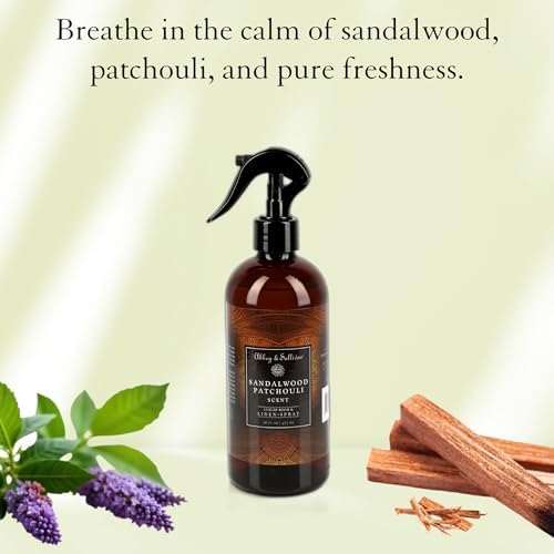 Spray de Lino Abbey & Sullivan, Sándalo y Pachulí, Aroma Cálido y Terroso, Eliminador de Olores, Paquete de 2, 16 oz - imagen 4