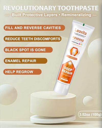 Pasta dental Leovita para niños que revierte caries - Relleno de caries con hidroxiapatita, libre de flúor - imagen 3