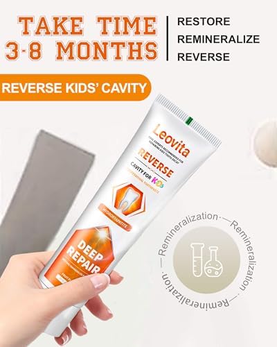 Pasta dental Leovita para niños que revierte caries - Relleno de caries con hidroxiapatita, libre de flúor - imagen 4