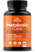 Suplemento de Berberina HerbaMe con Canela de Ceilán, Cromo y Ácido Alfa Lipoico, Cuida el Metabolismo, Salud Cardiovascular y Sistema Inmunológico, - imagen 1