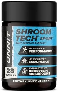 Cápsulas ONNIT Shroom Tech Sport para Soporte Diario de Ejercicio, Suplemento Pre Entrenamiento Sin Cafeína con Hongos Cordyceps, 28 Contenido - imagen 3