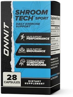 Cápsulas ONNIT Shroom Tech Sport para Soporte Diario de Ejercicio, Suplemento Pre Entrenamiento Sin Cafeína con Hongos Cordyceps, 28 Contenido - imagen 6