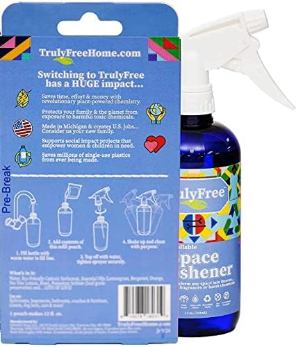 Kit Inicial de Ambientador Truly Free Space, Aceite Esencial de Hierba Limón - Ambientadores para Auto y Hogar, Eliminador Natural de Olores, Botella - imagen 2