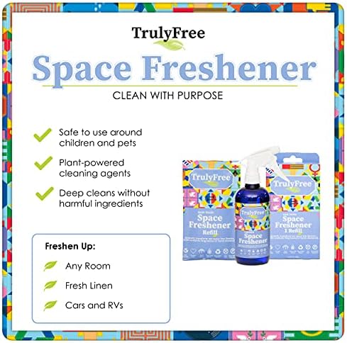 Kit Inicial de Ambientador Truly Free Space, Aceite Esencial de Hierba Limón - Ambientadores para Auto y Hogar, Eliminador Natural de Olores, Botella - imagen 4
