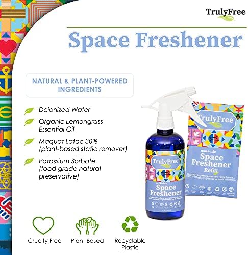 Kit Inicial de Ambientador Truly Free Space, Aceite Esencial de Hierba Limón - Ambientadores para Auto y Hogar, Eliminador Natural de Olores, Botella - imagen 5