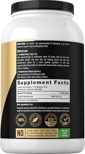 Carlyle Creatina Monohidratada en Polvo 5000mg | 200 Porciones | Sin Sabor | 2.2lbs | Suplemento de Creatina Micronizada | Vegano, Sin OGM, Sin Gluten - imagen 2