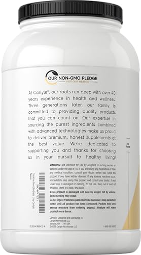Carlyle Creatina Monohidratada en Polvo 5000mg | 200 Porciones | Sin Sabor | 2.2lbs | Suplemento de Creatina Micronizada | Vegano, Sin OGM, Sin Gluten - imagen 3
