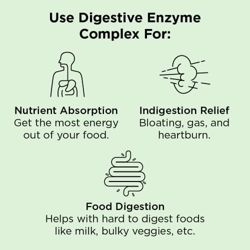 Complejo de Enzimas Digestivas Veganas nbpure – Soporte Diario para la Hinchazón, Gas y Digestión – 12 Enzimas y 3 Hierbas – Lactasa, Proteasa, - imagen 2
