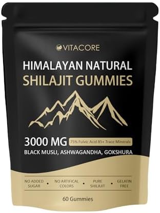 Gomitas Vitacore Shilajit Himalayo, Suplemento Natural de Ácido Fúlvico y Minerales Traza para Energía y Vitalidad - 60 Gomitas - imagen 1