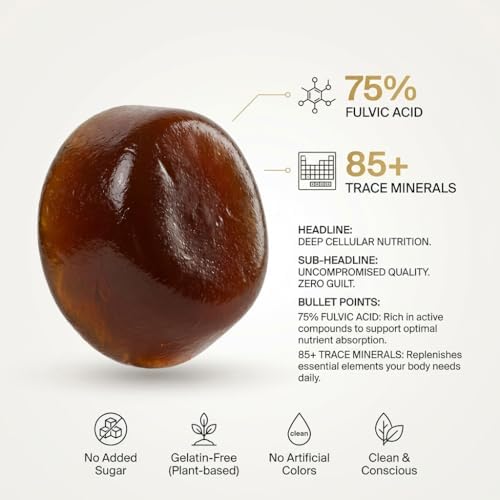 Gomitas Vitacore Shilajit Himalayo, Suplemento Natural de Ácido Fúlvico y Minerales Traza para Energía y Vitalidad - 60 Gomitas - imagen 5