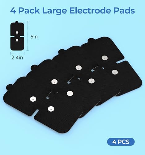 Parches de Repuesto para Unidad TENS, Paquete de 4 Parches Electrodos Inalámbricos, Compatibles Solo con Dispositivo NURSAL M101A-UK1, Alta Adhesión - imagen 5