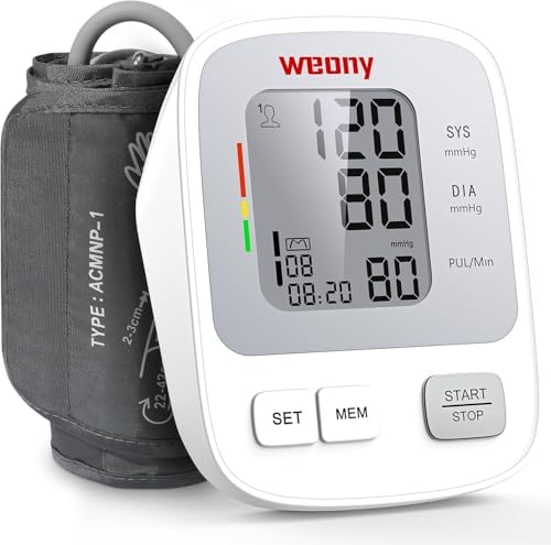 Monitores de Presión Arterial WEONY para Uso en Casa, Manguito Ajustable 9-17in, 2 * 99 Memorias, Máquina Digital Automática con USB - imagen 1