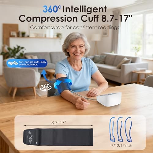 Monitores de Presión Arterial WEONY para Uso en Casa, Manguito Ajustable 9-17in, 2 * 99 Memorias, Máquina Digital Automática con USB - imagen 4