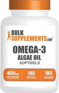 Omega-3 Softgels BulkSupplements.com - Suplemento de Aceite de Algas, Libre de Gluten, 1 Softgel por Porción, 180 Controles (Paquete de 1) - imagen 1