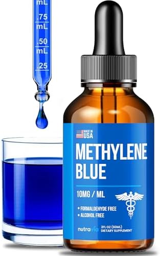 Gotas de Azul de Metileno 1% USP - Probadas en Laboratorio - Hecho en EE. UU. - Libre de Formaldehído, Suplemento de Alta Absorción (2oz) - imagen 1