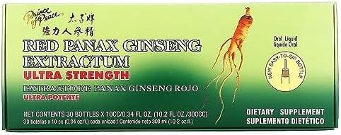 Extracto de Ginseng Panax Rojo Ultra Fuerte Prince Of Peace, 0.34 fl. oz. – Suplemento para Energía, Ánimo y Concentración – Paquete de 2 – 20 - imagen 1