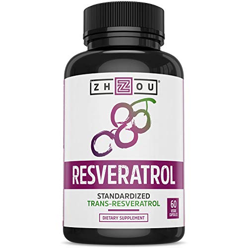 ZHOU Resveratrol - Suplemento Nutricional 1000mg para Hombres y Mujeres, Fórmula Ultra Potente para la Salud del Corazón y Antioxidantes - 60 - imagen 1