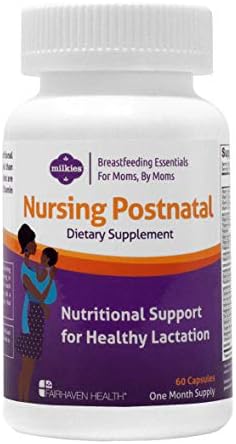 Suplemento Postnatal Vegetariano Milkies Fairhaven Health para Mujeres Lactantes con Vitamina D y B - Multivitamínico Nutritivo para Leche Materna - - imagen 1