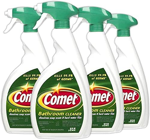 Limpiador de Baño Comet en Spray - Disuelve Residuos de Jabón y Película de Agua Dura 32 oz (Paquete de 4) - imagen 1