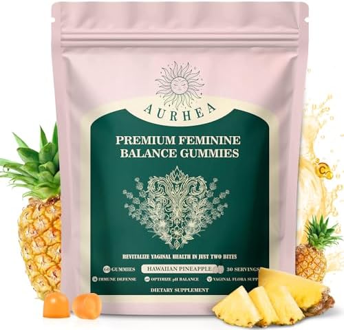 Gomitas AurHea Premium para el Balance Femenino - Soporte de pH y Bienestar con Piña Hawaiana, Suplemento Vegano y Sin Gluten - 60 Unidades - imagen 1