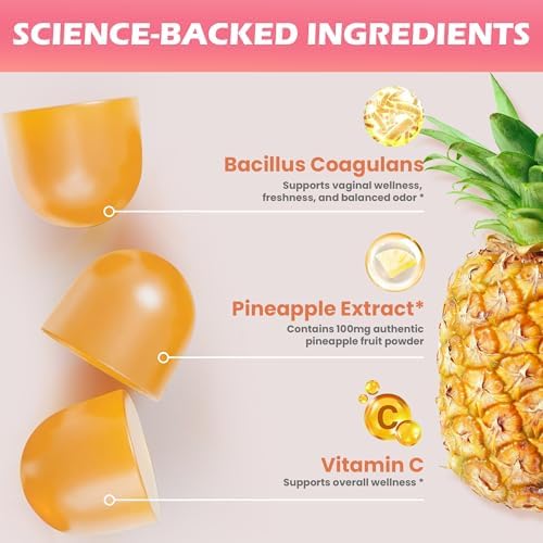 Gomitas AurHea Premium para el Balance Femenino - Soporte de pH y Bienestar con Piña Hawaiana, Suplemento Vegano y Sin Gluten - 60 Unidades - imagen 2