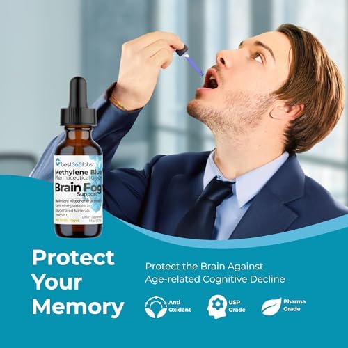 Metrileno Azul Grado Farmacéutico, USP, Probado por Terceros con Vitamina C - Potenciador de Memoria - Mejora la Función Cognitiva y el Enfoque - - imagen 4