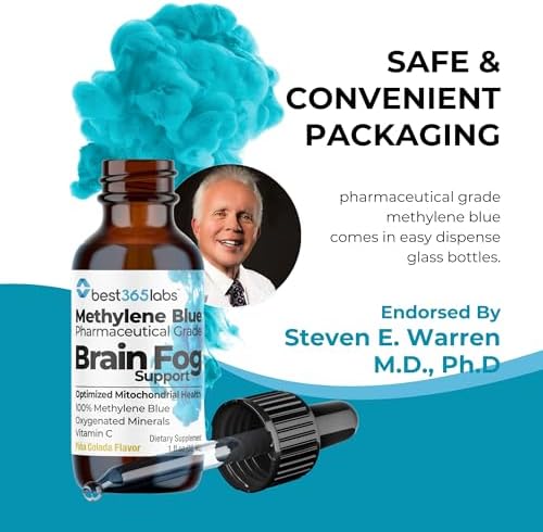 Metrileno Azul Grado Farmacéutico, USP, Probado por Terceros con Vitamina C - Potenciador de Memoria - Mejora la Función Cognitiva y el Enfoque - - imagen 5