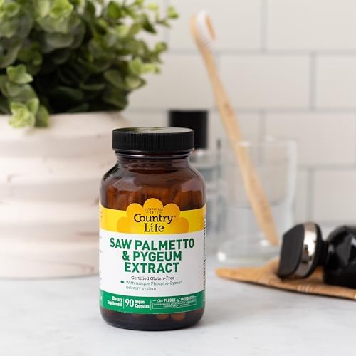 Suplemento de Salud Prostática Country Life - Extracto de Saw Palmetto y Pygeum, Promueve Función Urinaria Saludable, 90 Cápsulas - imagen 2