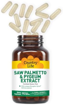 Suplemento de Salud Prostática Country Life - Extracto de Saw Palmetto y Pygeum, Promueve Función Urinaria Saludable, 90 Cápsulas - imagen 4