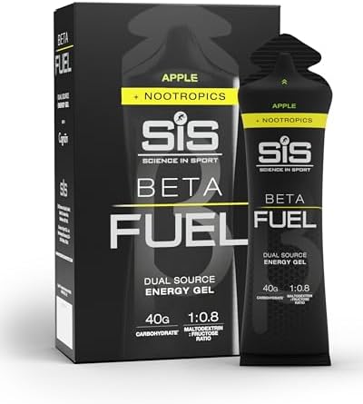 Science in Sport BETA Fuel + Nootrópicos - Gel Energético Nootrópico - 40g de Carbohidratos - Sabor Manzana - Paquete de 6 Unidades - imagen 1