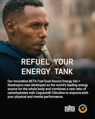 Science in Sport BETA Fuel + Nootrópicos - Gel Energético Nootrópico - 40g de Carbohidratos - Sabor Manzana - Paquete de 6 Unidades - imagen 4