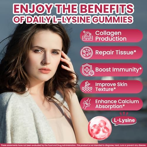 Gomitas de L-Lisina Liposomal 1200mg | Alta Absorción para Inmunidad y Piel | Suplemento Vegano para Adultos y Niños | Salud Oral, Ósea y Colágeno | - imagen 3