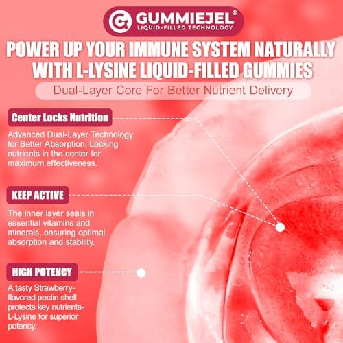 Gomitas de L-Lisina Liposomal 1200mg | Alta Absorción para Inmunidad y Piel | Suplemento Vegano para Adultos y Niños | Salud Oral, Ósea y Colágeno | - imagen 8