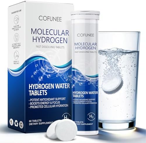 Tabletas de Hidrógeno COFUNEE con Magnesio - H2 para Agua Potable, Hidratación y Electrolitos, Apoya el Envejecimiento Saludable, Enfoque y Energía - imagen 1