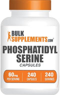 Cápsulas de Fosfatidilserina BulkSupplements.com - Suplemento de Fosfatidilserina - Libre de Gluten, 1 Cápsula por Porción (60mg), 240 Cápsulas - imagen 1