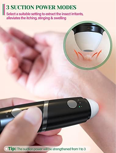 Alivio para Picaduras de Insectos, 2 en 1 con Herramienta de Succión y Calor, Sucker Recargable para Picaduras de Mosquitos, Gadget de Verano - imagen 4