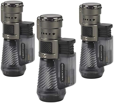 Encendedor de Cigarros Vertigo by Lotus Cyclone Triple Torch Carbón 3 Piezas (No Incluye Butano) - imagen 1