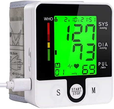 Monitor de Presión Arterial de Muñeca Digital Automático con Habla, Recargable, Ajustable y Pantalla LCD Retroiluminada de 3 Colores para Uso en Casa - imagen 1