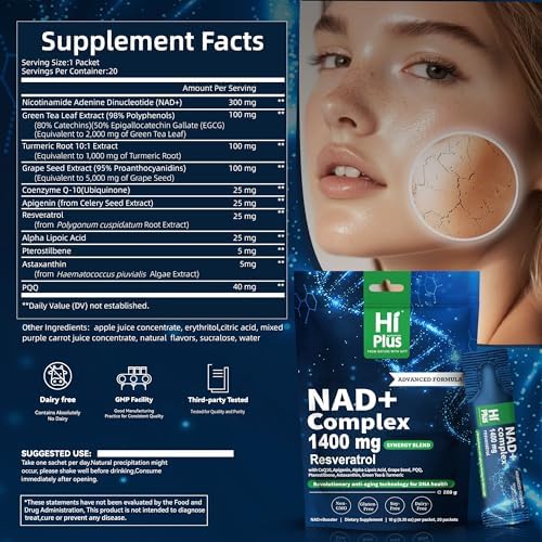 Suplemento Líquido de NAD+ para el Antienvejecimiento y Regeneración Celular, Alternativa Premium Liposomal, Nicotinamida Ribósido con Resveratrol, - imagen 2