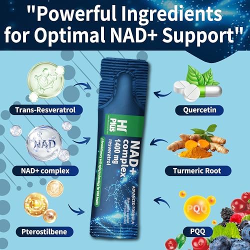 Suplemento Líquido de NAD+ para el Antienvejecimiento y Regeneración Celular, Alternativa Premium Liposomal, Nicotinamida Ribósido con Resveratrol, - imagen 3