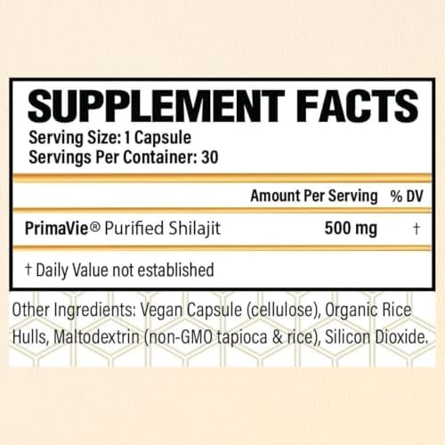 CHOQ® Shilajit - Cápsulas Veganas de 500 mg con más del 50% de Ácido Fulvico, Energía, Enfoque, Colágeno, Función Mitocondrial, Urolitina A, Probado - imagen 6