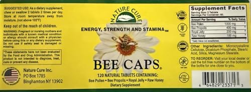 Nature Cure Bee Caps - 120 Capletas de Suplemento Natural - imagen 3