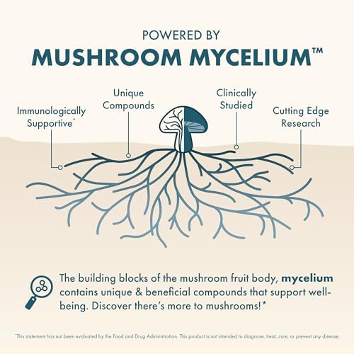 Cápsulas Host Defense MycoBenefits Mood* - Apoyo a la Mente Saludable con Melena de León, L-Theanina y Ashwagandha - Suplemento Relajante - 60 - imagen 3