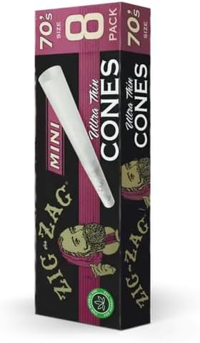 Conos Preenrollados Zig-Zag Ultra Delgados de 70mm - Caja de 18 Paquetes (8 Conos por Paquete) | Llenado Fácil, Transporte Conveniente - imagen 2